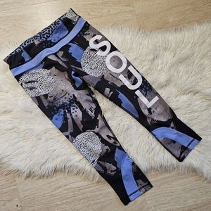 Lululemon Soul Cycle Women’s Size 6 Blue Black Limited Edition Cropped Leggings